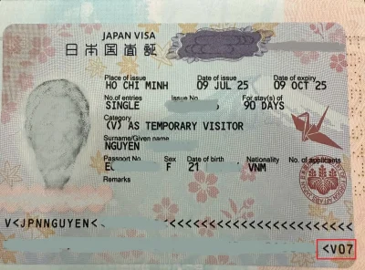 thời gian xin visa nhật